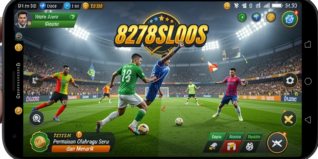 Tampilan gameplay seru di 8278SLOTS dengan suasana olahraga nyata.