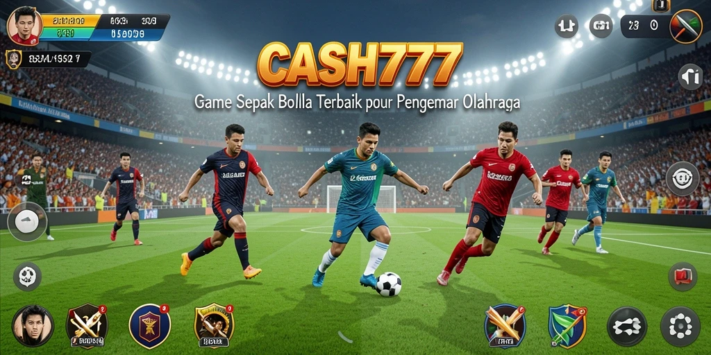 Tampilan gameplay menakjubkan di CASH777 dengan aksi sepak bola nyata.