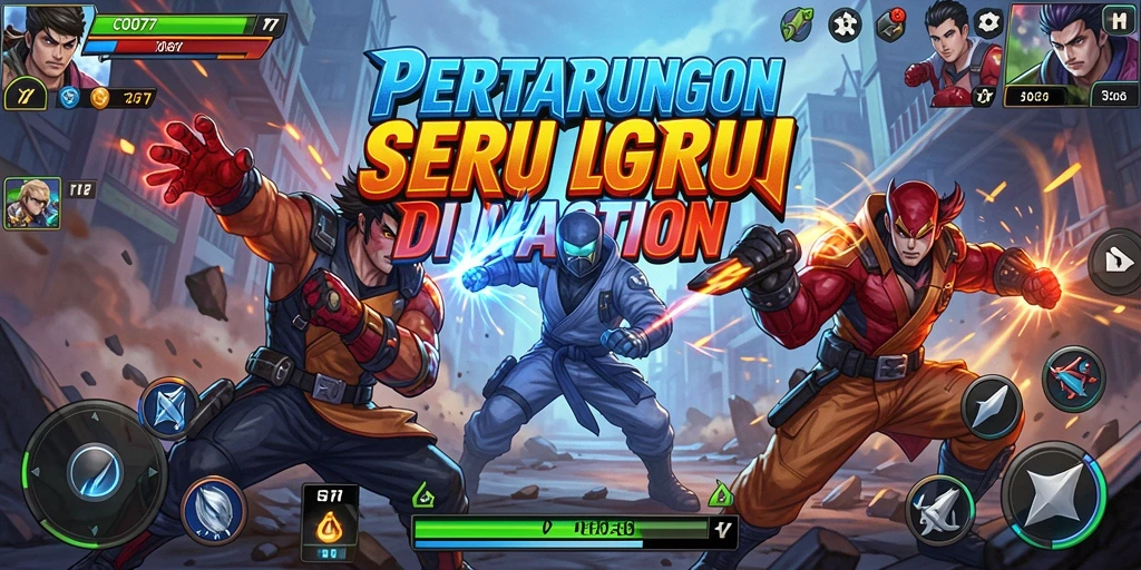 Screenshot gameplay COO77 menampilkan aksi pertarungan yang mendebarkan.