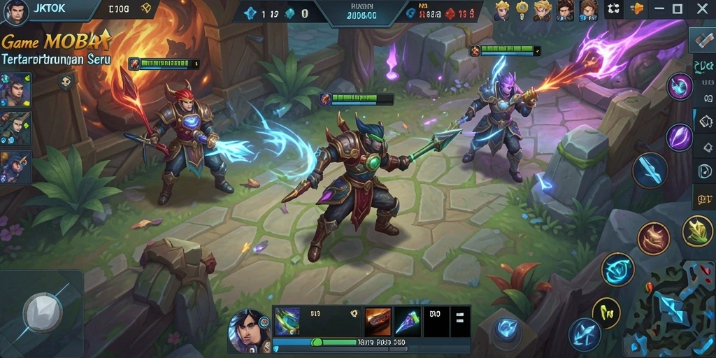 Tampilan gameplay seru dari JKTOK dalam pertarungan tim.