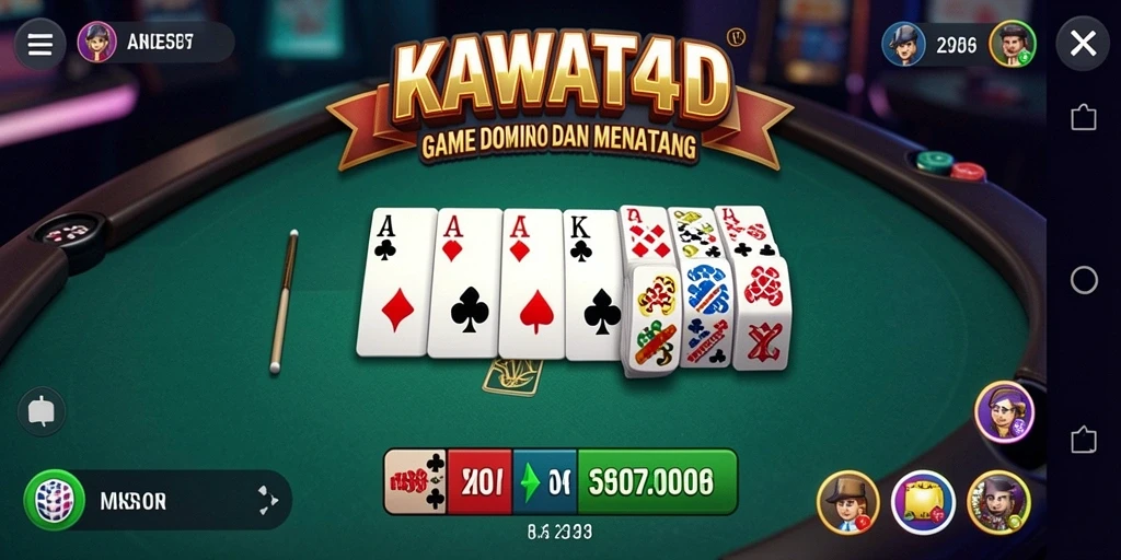 Screenshot gameplay KAWAT4D yang menampilkan aksi seru permainan Domino.