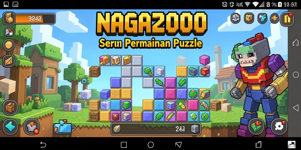 Tampilan gameplay seru dalam NAGA2000 yang penuh tantangan puzzle.