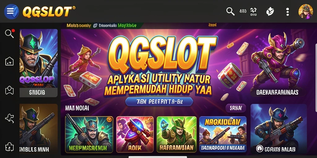 Screenshot utama QQSLOT menunjukkan antarmuka pengguna yang bersih dan fungsional.