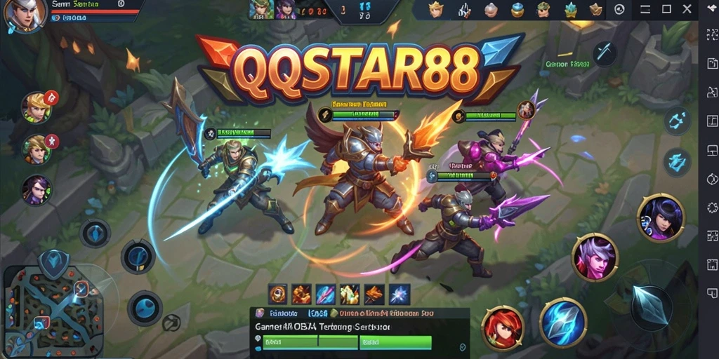 Tangkapan layar gameplay QQSTAR88 dengan aksi pertarungan yang mendebarkan.