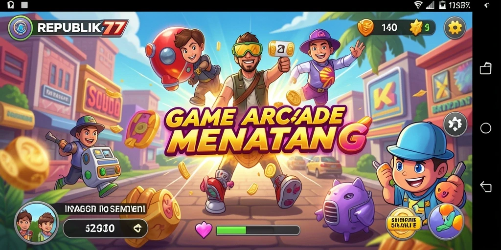 Tampilan gameplay seru REPUBLIK77 dengan grafis menarik.