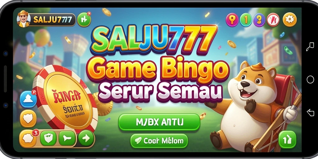 Screenshot utama SALJU777 menunjukkan gameplay Bingo yang dinamis.