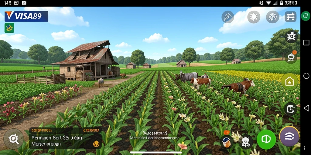 Tampilan gameplay yang menarik dalam permainan pertanian.